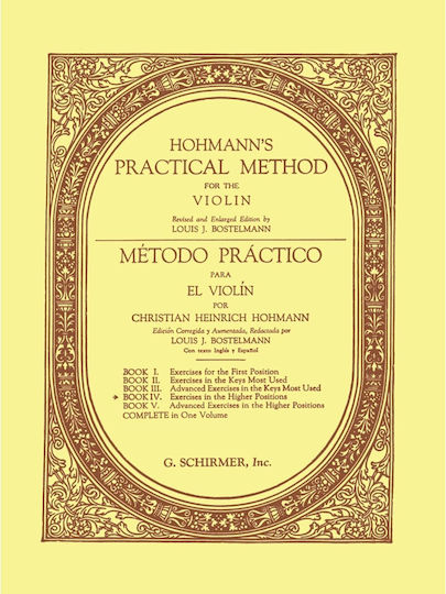 Schirmer Christian Heinrich Hohmann Hohmann's Practical Method Violin Vol Iv Μέθοδος Βιολί Βιβλίο 4ο