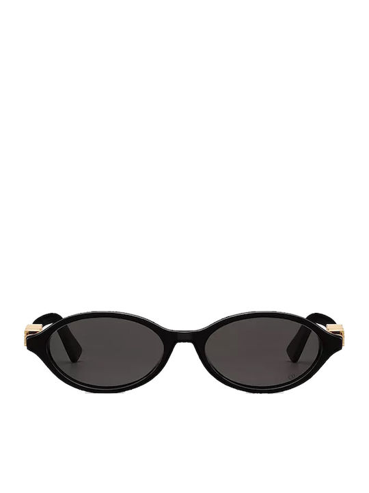 Dior Women's Sunglasses with Black Horn-Rimmed Frame and Black Lens DIORTREASUR R1I 10A0