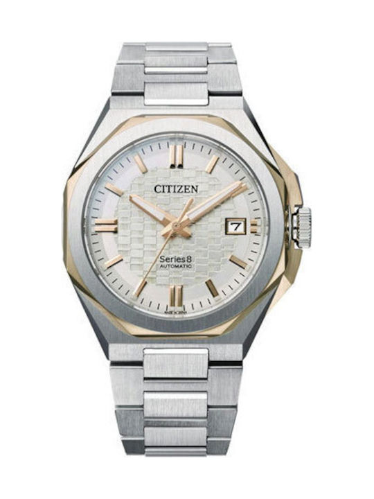 Citizen Series 8 Analog/Digital Men's Watch 39.3mm Automatic with Silver Metal Bracelet