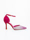 Pantofi cu Toc Înalt Ascuțiți din Piele Fuchsia