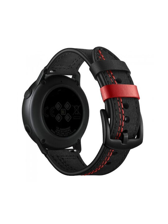 Лукрак Голяма Кожа С Червен Шев Realme Watch 5 Black Oem