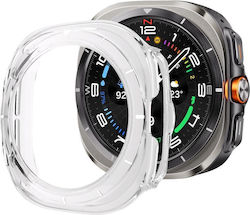 Samsung Galaxy Watch Ultra Ultra 2025 Xdfind Scale Frame Pc Hollow Watch Cover Transparent + White Xdfind