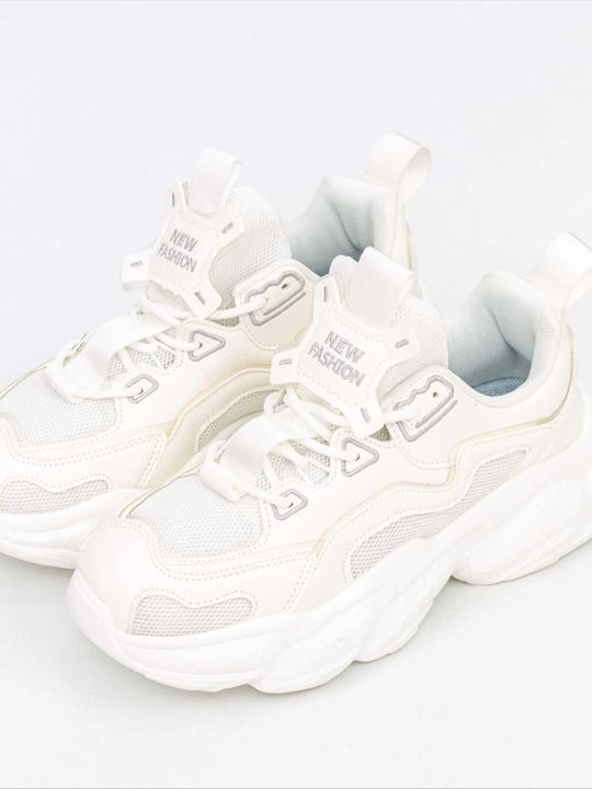 Adidași Flatforms Pentru Bărbați Albi