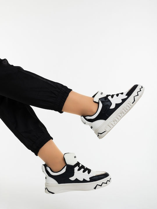 Adidași Flatforms Pentru Femei Albi și Negri