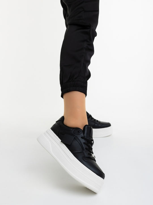 Adidași Flatforms Pentru Femei Negri și Albi