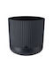 Galicja Ghiveci de Flori Din Plastic Anthracite Cu Farfurie 15x16 cm