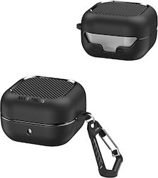 Techsuit Калъф от Въглеродни Влакна Силиконов С Кука в Черен Цвят за Galaxy Buds4 / 4 Pro Techsuit Калъф от Въглеродни Влакна Силиконов С Кука в Черен Цвят за Galaxy Buds4 / 4 Pro