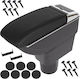 Dacia Duster I 10-17 Armrest Storage Black Eco-leather + Installation Kit