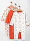 SteweHome Set Baby-Strampler Orange 3 Stück