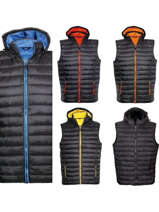 Fageo Moderner Leichter Sicherheitsweste Schwarz Orange