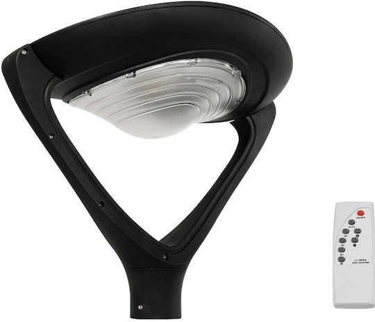 Globostar Square 90507 Street Column Light for Square Park Garden Wireless Control LED 20W 800lm 120° Integrated Photovoltaic Panel 6V 20W & Rechargeable Li-ion Battery 3.2V 20000mAh Motion Day Night Sensor Waterproof IP65 Warm