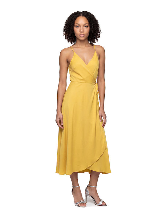 Moutaki Damenkleid Ganztägig Gelbes Moutaki Damenkleid Ganztägig Gelbes
