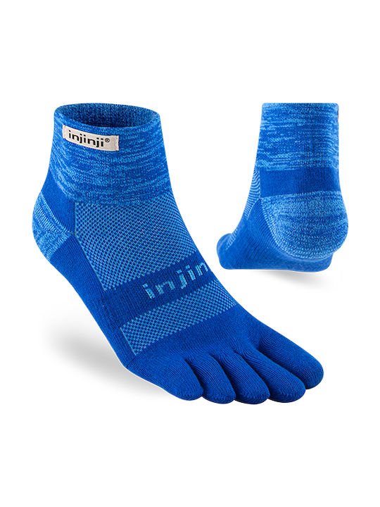 Injinji Midweight Mini-Crew Running Blue Sports...