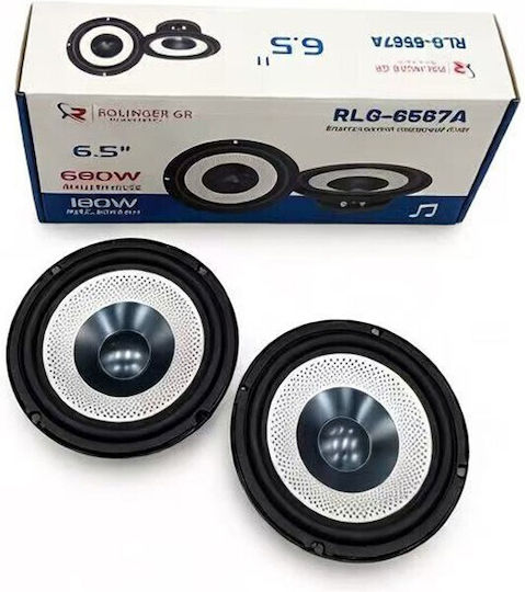 6567A Σετ Ηχεία Αυτοκινήτου 6.5" με 180W RMS (2 Δρόμων)