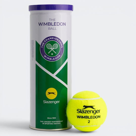 Tennis Balls Slazenger Wimbledon X 3 3 Ball-can
