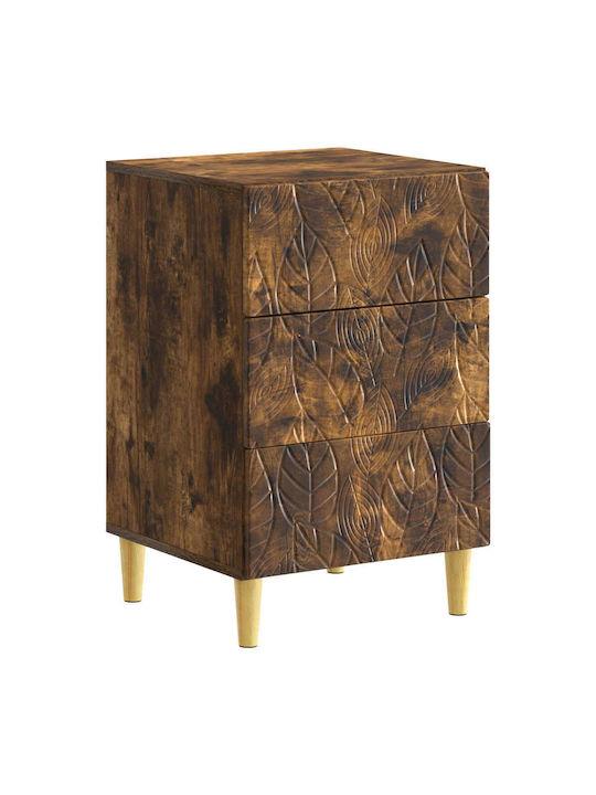 Nachttisch Holz Beige 43x39.5x66.5cm