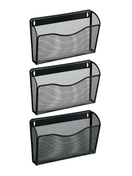 Relaxdays Raft De Reviste Negru 22x8.5x35.5cm
