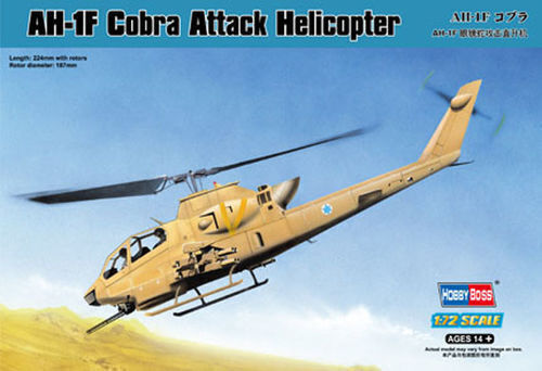 Hobby Boss Ah-1f Cobra Attack Helicopter 1:72 Scale No 87224