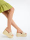 Platforme Dama Tip Slip On Galbene