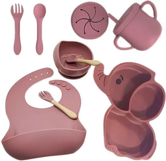 Alista Home Set De Masă Din Silicon Cu Bază Antiderapantă Gri 3 Piese Pentru 6+ Luni
