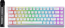 MCHOSE Ace 68 Gaming Keyboard 65% with Magnetic Switches and RGB Lighting English US White