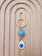 By Anastasia's Art Creations Christening Charm Keychain Metal Light Blue 50 Pieces