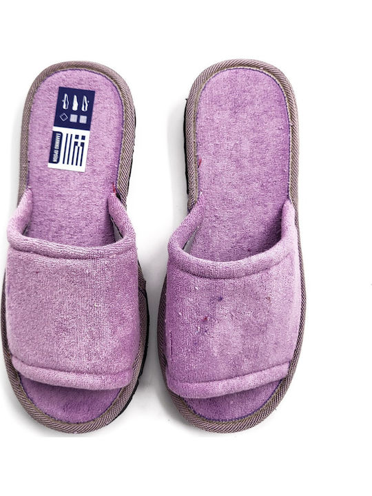 Shoelover Terry Winter Women's Purple Slippers