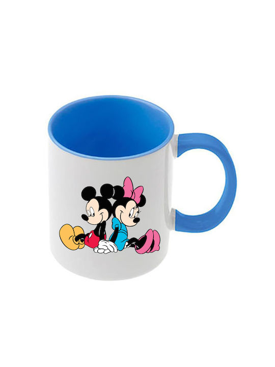 Κούπα Mickey Mouse Γαλάζια Λαβή Εσωτερικό