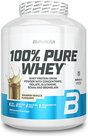 Biotech USA 100% Pure Whey Protein Whey Gluten Free with Bourbon Vanilla Flavor 2kg
