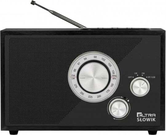 Eltra Radio Retro de Birou cu USB Negru