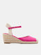 Sommer Damenplattformen Im Stil Fuchsie Espadrilles