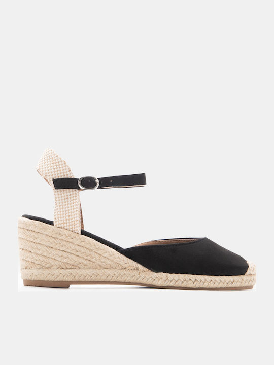 Summer Women's Platforms In Espadrille Style Black
