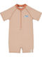 Little Dutch Kinder Badebekleidung Einteilig Mit Schirm Ocean Braun Streifen