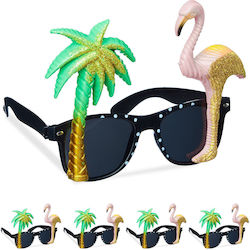 Set Ochelari Party Palmier Flamingo Relaxdays Colorat 12x15.5x16 Cm Set Ochelari Party Palmier Flamingo Relaxdays Colorat 12x15.5x16 Cm