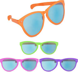 Relaxdays 12x Jumbo Party Glasses Green Purple Orange 9x15.5x25 Cm