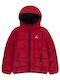 Kids Quilted Jacket with Hood Red Puffer