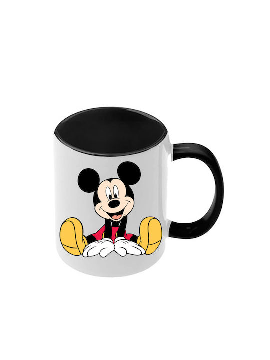Κούπα Mickey Mouse Μαύρη Λαβή Εσωτερικό