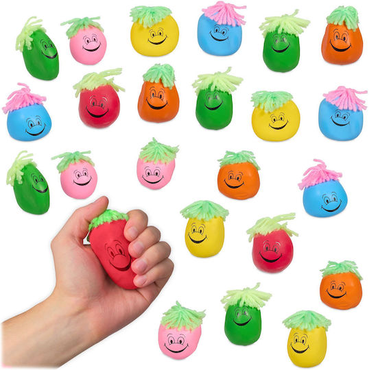 Set 24 Bile Antistres Relaxdays Latex Făină De Porumb Multicolore 6x4cm