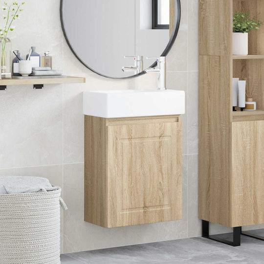 vidaXL Pangă Cu Lavoar M45.5xA22.5xÎ84cm Maro