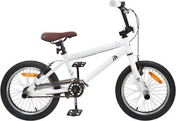 vidaXL 18" Bicicletă Copii BMX Alb
