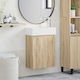 vidaXL Bathroom Vanity Unit with Sink M45.5xB22.5xH84cm Brown