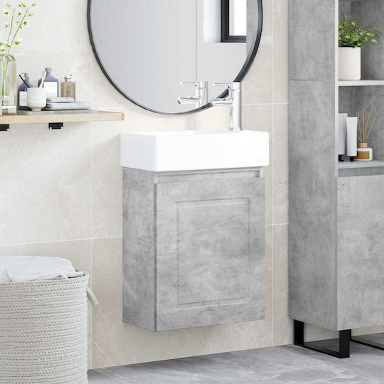 vidaXL Panglică cu Lavoar 45,5x22,5x84 cm Gri