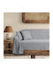 Das Home Das Home Dreisitzer-Sofa Wurf 180x300cm Schwarz
