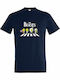 Unisex T-shirt Iron Maiden Walk Beasts Marineblaue