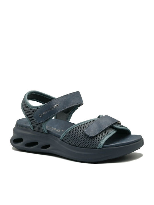 Γυναικεία Ανατομικά Σανδάλια Flatforms Μπλε