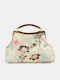 Women's Vintage Bag Flowers Greenish Greenish