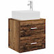vidaXL Badezimmer Waschtisch-Einheit Ohne Waschbecken M53xB34.5xH63cm Alter Holz