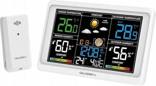 GoGEN Me3350 Wireless Digital Tabletop Weather Station White