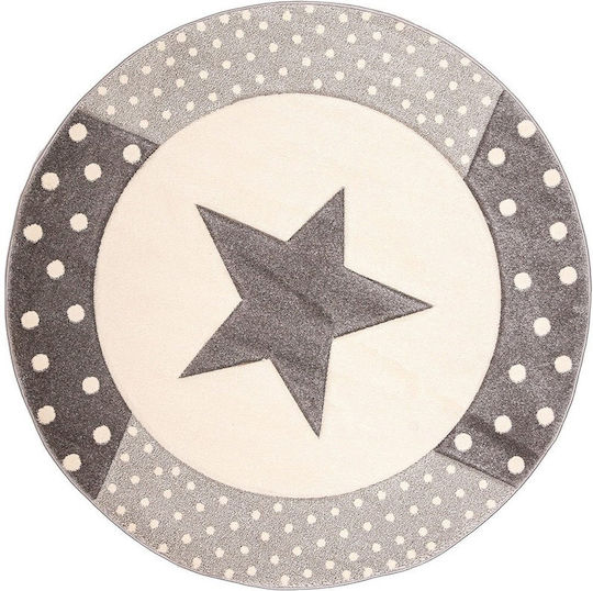Viokarpet Yolo E0128 260 Kids Rug Beige Round with Diameter 160cm