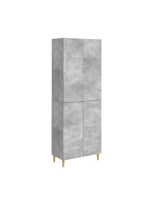 Βιβλιοθήκες Γκρι (2τμχ) 66x34.5x90εκ.